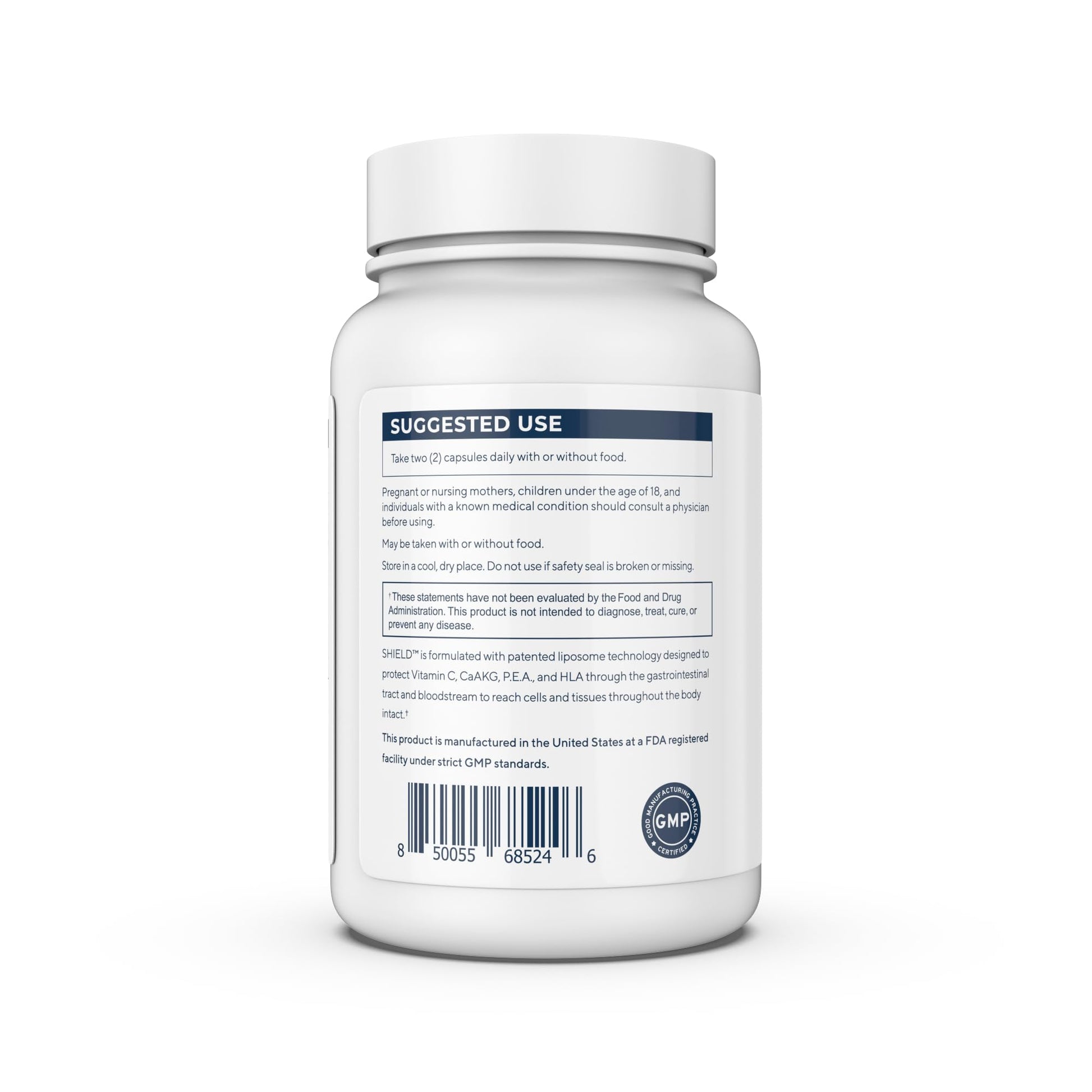 Renue By Science Shield | Liposomal Vitamin C CaAKG P.E.A Hyaluronic Acid Supplement | 120 Capsules with Vitamin C (500mg) CA AKG (150mg) Palmitoylethanolamide (75mg) HLA (75mg) | Made in The USA Renue By Science buy supplements canada