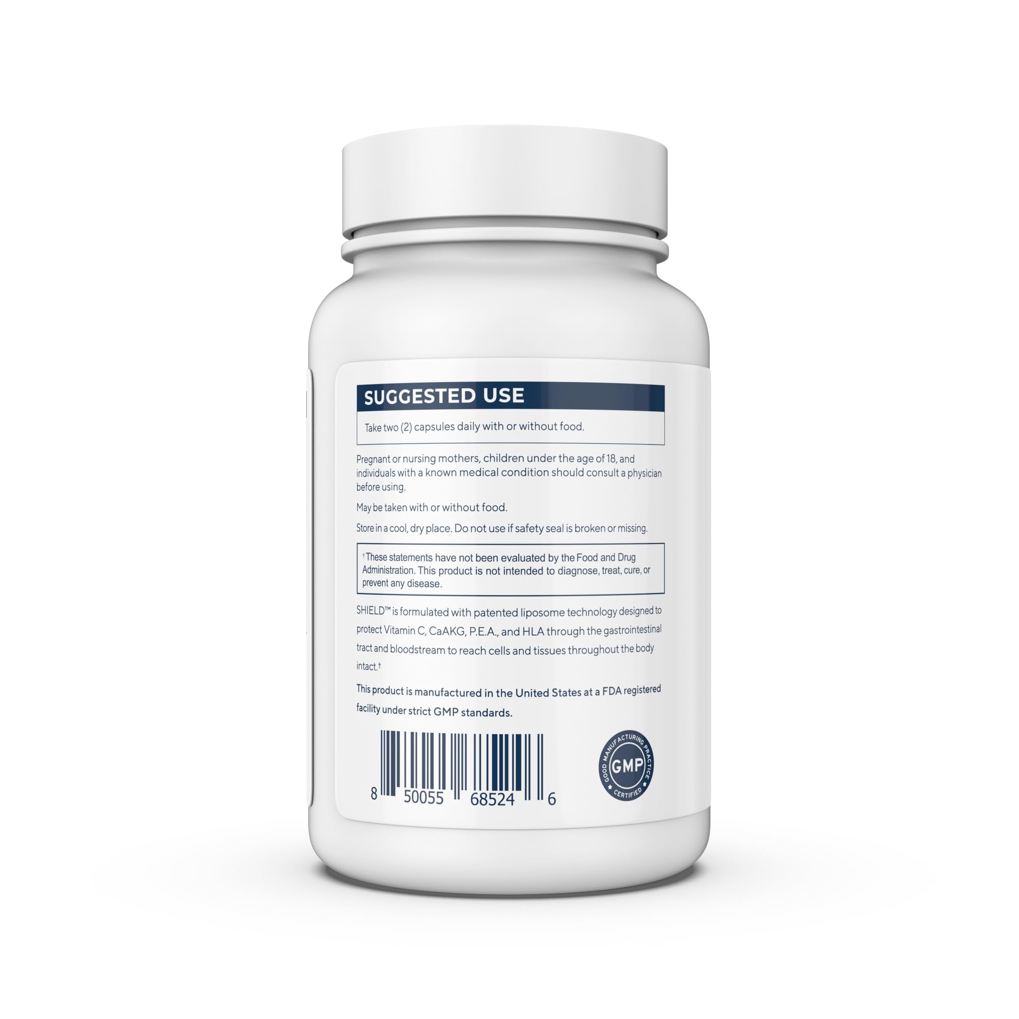 Renue By Science Shield | Liposomal Vitamin C CaAKG P.E.A Hyaluronic Acid Supplement | 120 Capsules with Vitamin C (500mg) CA AKG (150mg) Palmitoylethanolamide (75mg) HLA (75mg) | Made in The USA Renue By Science buy supplements canada