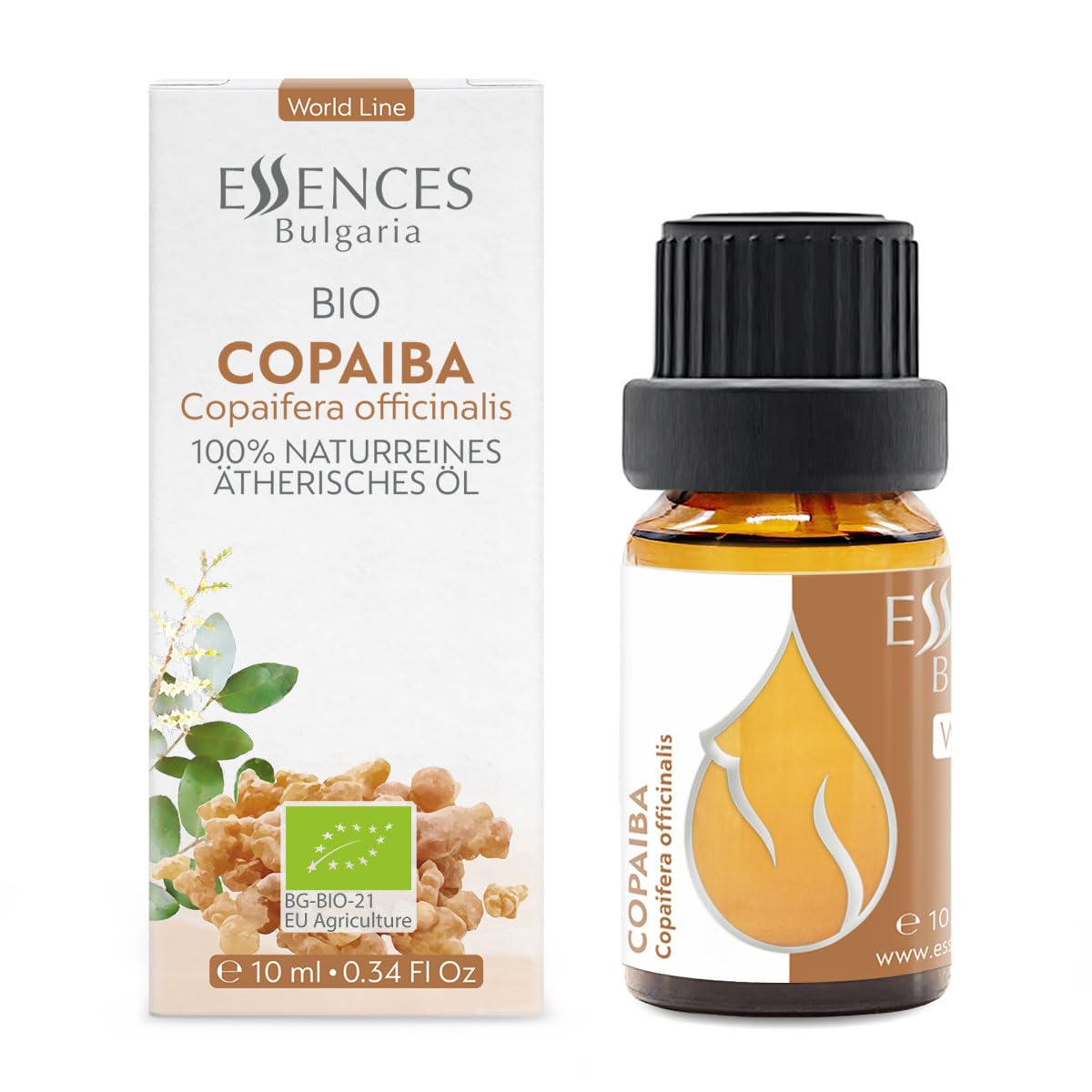 Essences Bulgaria Organic Copaiba Essential Oil 0.34 Fl Oz 10ml Copaifera officinalis - 100% Pure Natural Essences Bulgaria buy supplements canada