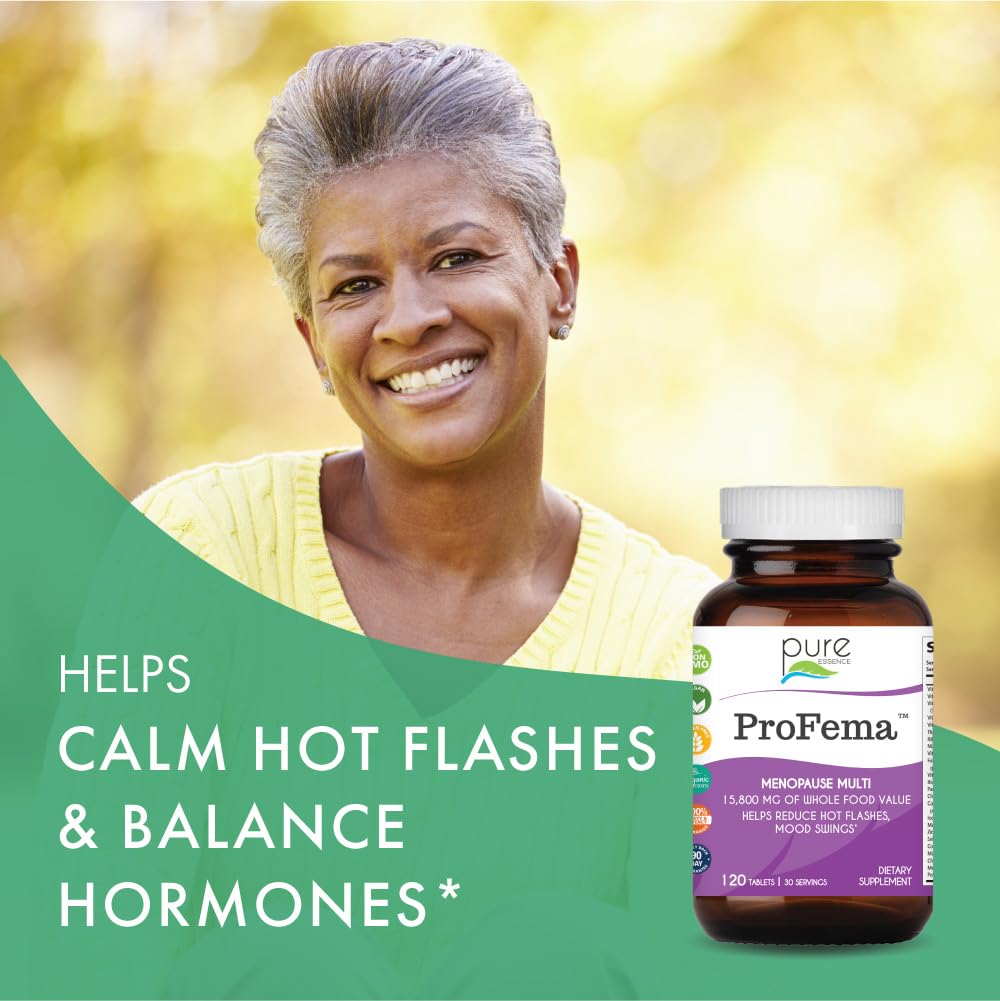 Pure Essence Labs ProFema - Multivitamin for Women - Natural Menopause Relief Supplement - Promotes Hormone Balance, Reduces Hot Flashes, Mood Swings, Night Sweats (60 Capsules) PURE ESSENCE LABS buy supplements canada