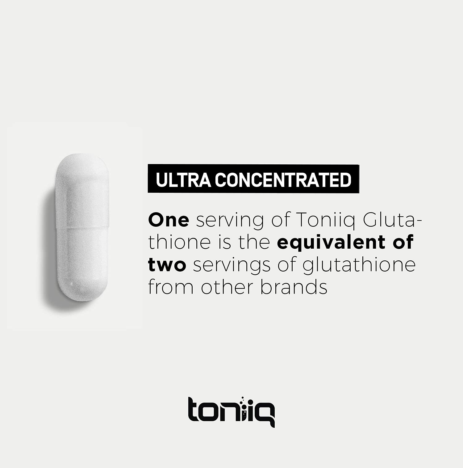 Toniiq Ultra High Strength Glutathione Capsules - 1000mg Concentrated Formula - 98%+ Highly Purified and Bioavailable - Non-GMO Fermentation - 120 Capsules Reduced Glutathione Supplement Toniiq buy supplements canada