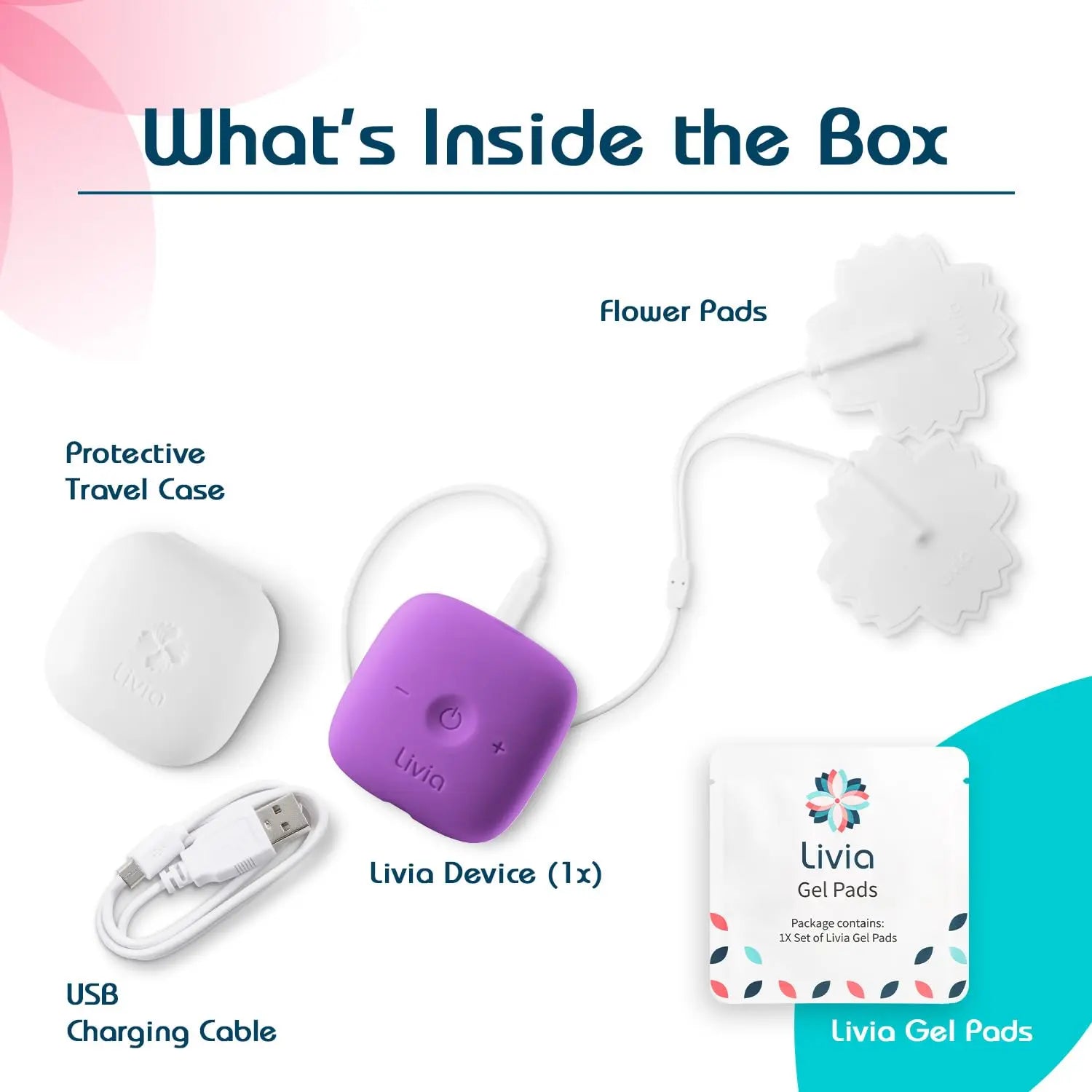 Livia Menstrual Pain Relief Device, Purple – Off-Switch for Period Pain – Portable & Discreet – Rechargeable, Up to 8 Hours Battery – Complete Kit with Stick-On Pads – The Go-to Travel Partner Livia buy supplements canada