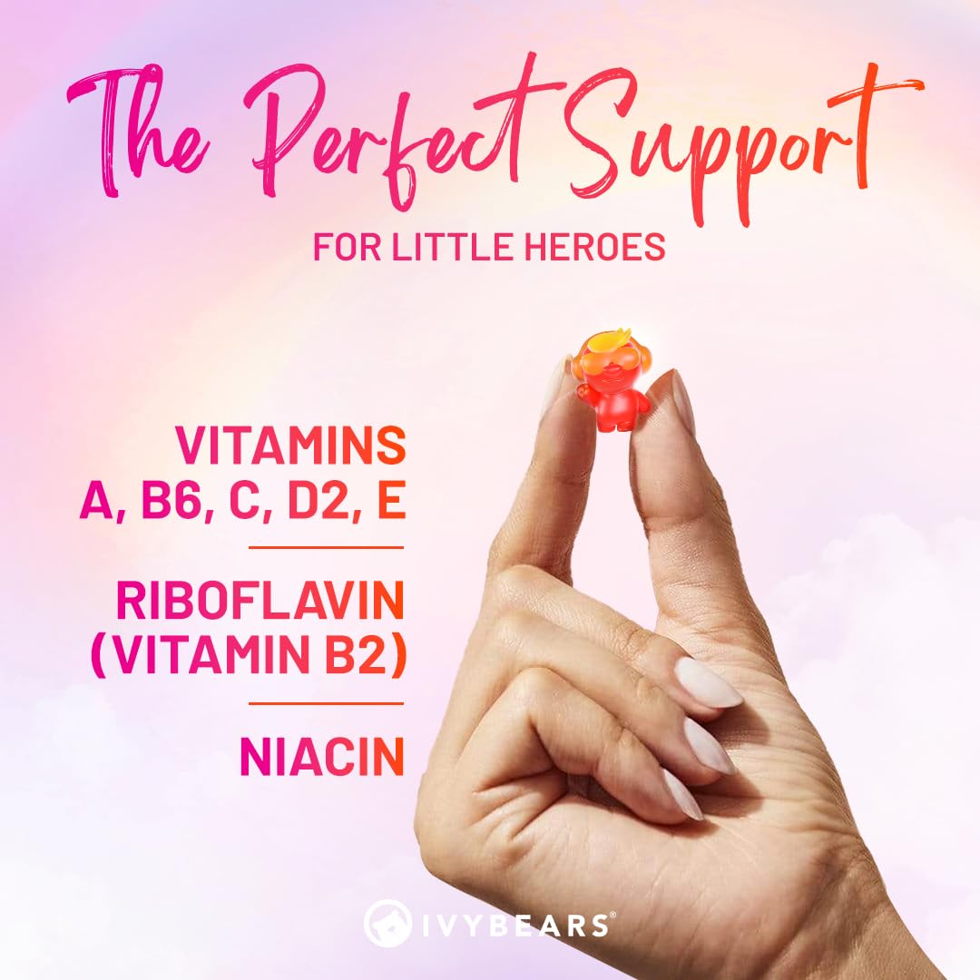 IvyBears® Superpower Kids - Multivitamin Gummies for Immune Support - Strengthen Children's Immune Systems with Vitamins C, D2, B6, A IvyBears buy supplements canada