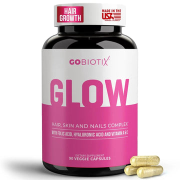 GOBIOTIX Hair Skin and Nails Vitamin Supplement - 10000mcg Biotin Pills with Hyaluronic Acid, Folate, Iron, Magnesium, and Zinc GOBIOTIX buy supplements canada