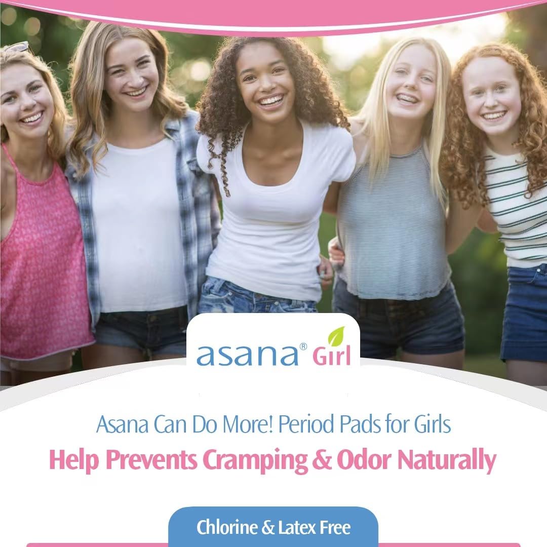 Asana Natural Teen Period Pads Combo Pack (Mini, Mini Long, Liner, and Women Reg - Chlorine Free Asana buy supplements canada