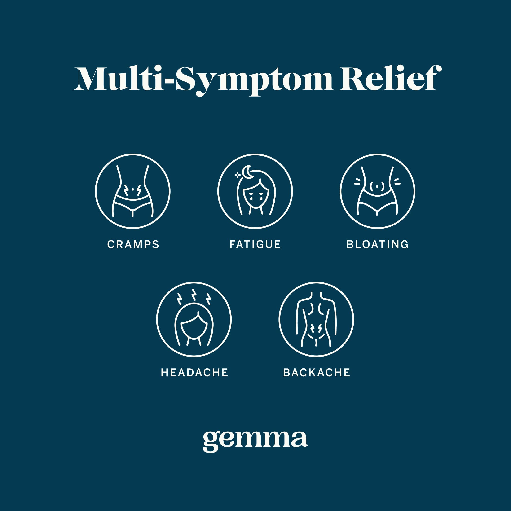 Gemma Cut The Cramp - Fast Menstrual Cramp & Period Pain Relief - Multi-Symptom Formula Treats Menstrual Cramps, Fatigue, Bloating, Headache in 15 Minutes Gemma buy supplements canada
