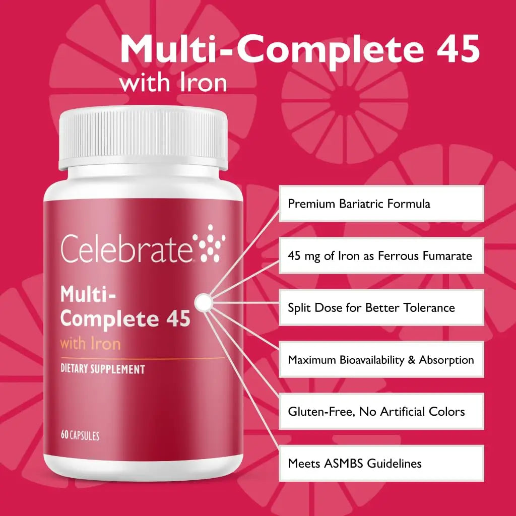 Celebrate Vitamins Multi-Complete | Bariatric Multivitamin with 45 mg Iron—Daily Essential Vitamins & Minerals Celebrate Bariatric Supplements buy supplements canada