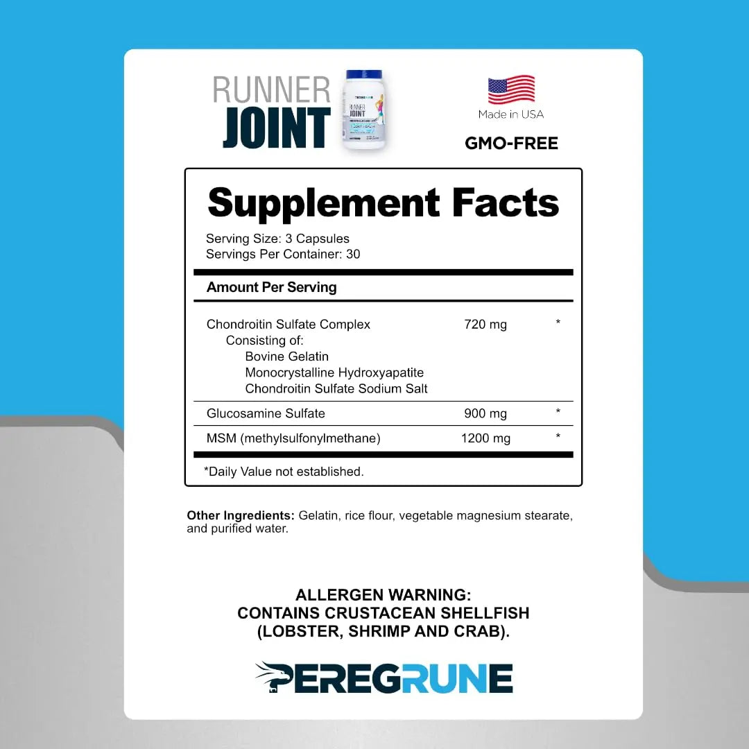 PEREGRUNE Runner Multivitamin & Joint Support Supplement | Antioxidants, Complete B-Complex & Probiotics to Support Energy PEREGRUNE buy supplements canada