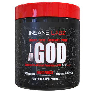 Insane Labz I am God Pre Workout, High Stim Pre Workout Powder Loaded with Creatine Insane Labz buy supplements canada