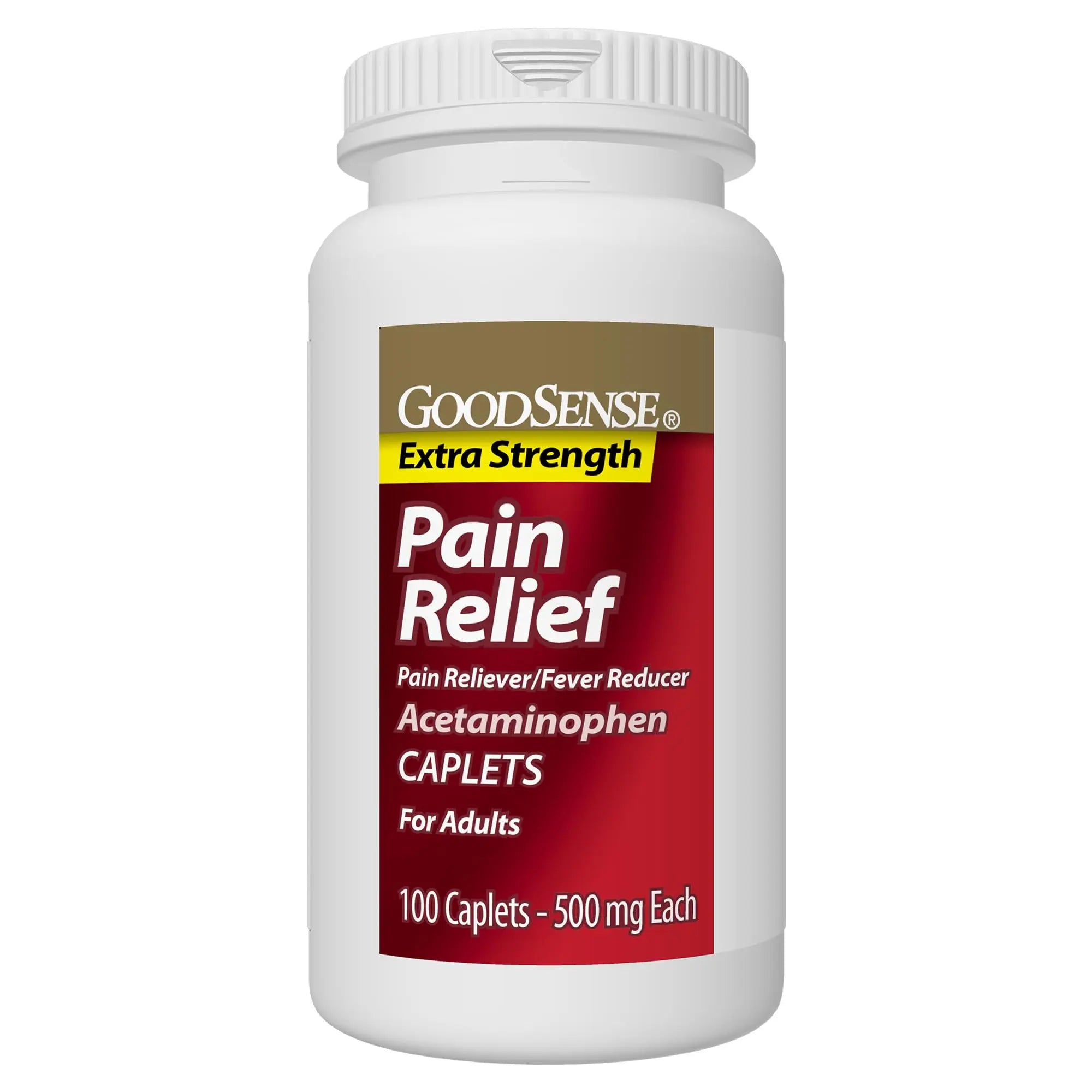 GoodSense Extra Strength Pain Relief - Acetaminophen Caplets 500 mg - Headache, Muscle Ache, Arthritis Relief, 100 Count GoodSense buy supplements canada