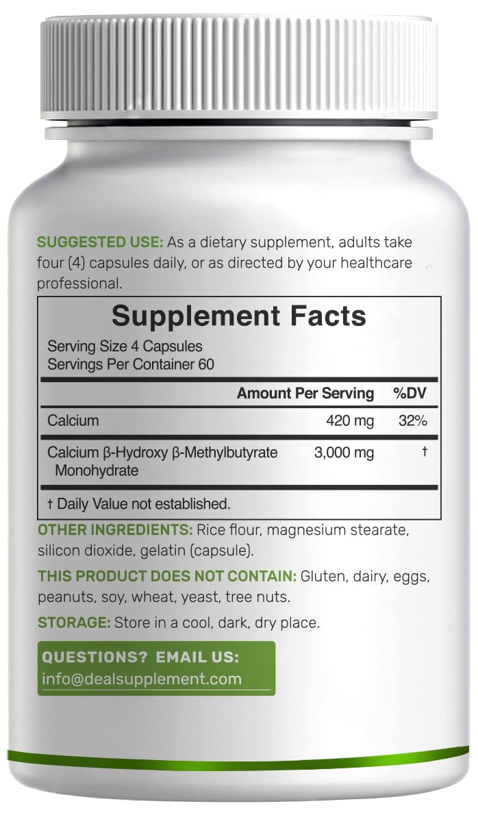 Ultra Strength HMB Supplements 3,000mg Per Serving, 240 Capsules | Third Party Tested | Supports Muscle Growth, Retention DEAL SUPPLEMENT buy supplements canada