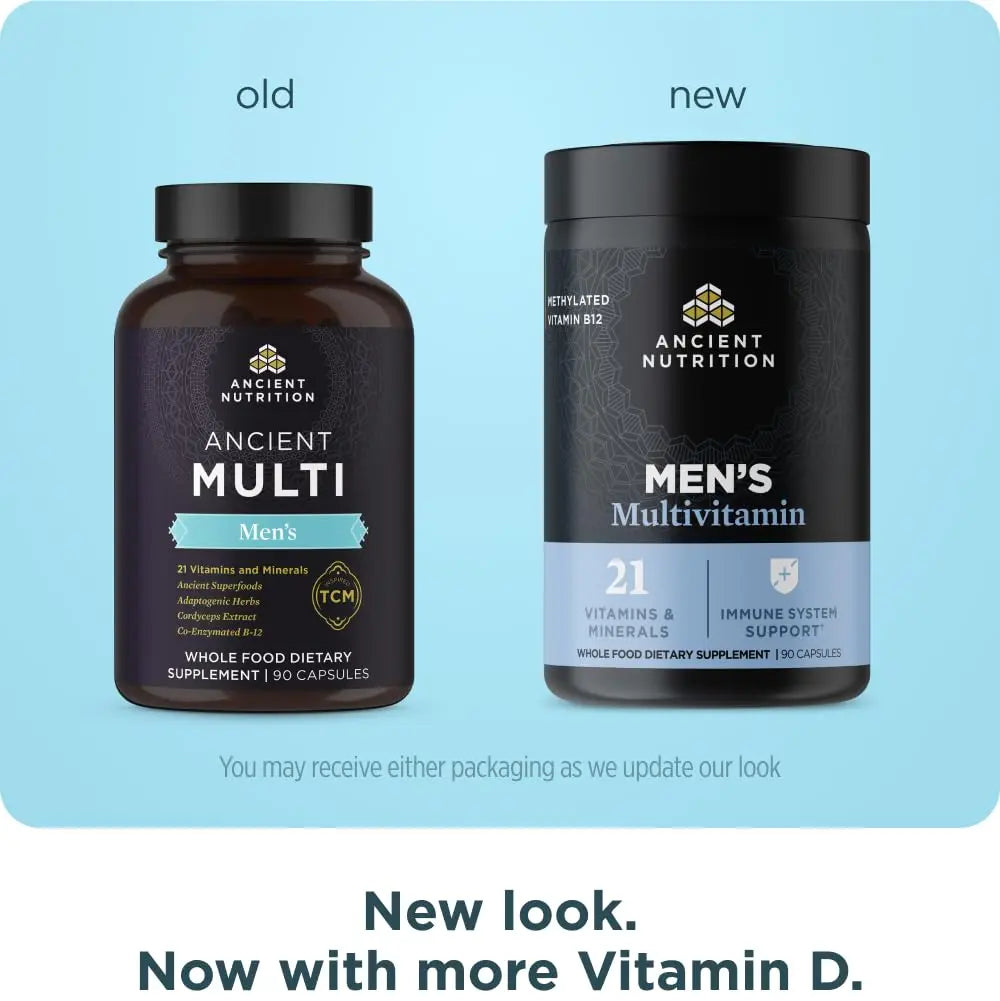 Ancient Nutrition Multivitamin for Men, Multi Men's, Methylated Vitamin D, C, E, B12, Zinc, Magnesium, Supports Healthy Immune System and Bone Health, 90 Ct Ancient Nutrition buy supplements canada