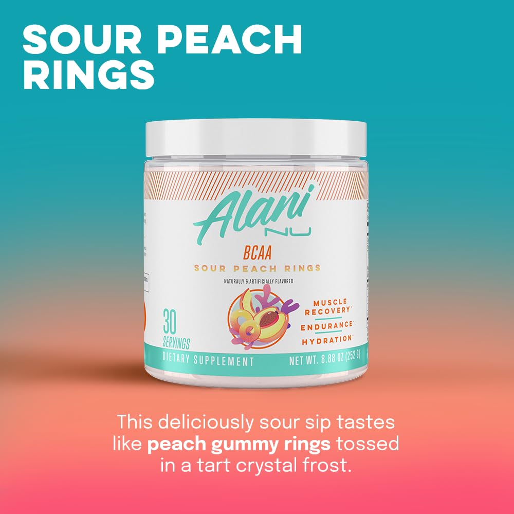 Alani Nu Breezeberry Pre Workout and BCAA Sour Peach Rings Post Workout Powder Alani Nu buy supplements canada