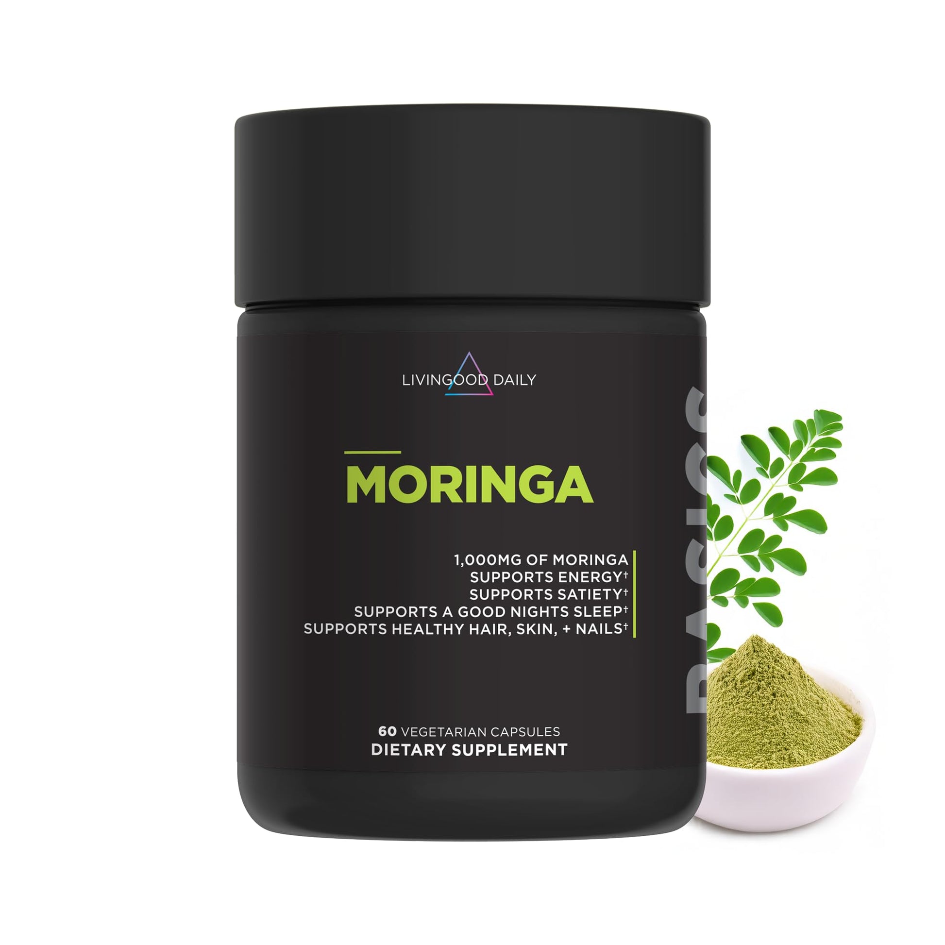 Livingood Daily Moringa Capsules, Moringa Supplement for Energy, Sleep, Satiety, Hair, Skin, Nails & Wellness, Plant Based Vegetarian, Gluten Free Livingood Daily buy supplements canada