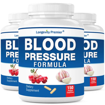 [3-Bottle X 150 Caps] Longevity Blood Pressure Formula -Scientifically formulated with Hawthorn & 12+ Quality Natural Herbs LONGEVITY PREMIER NUTRACEUTICALS INC buy supplements canada