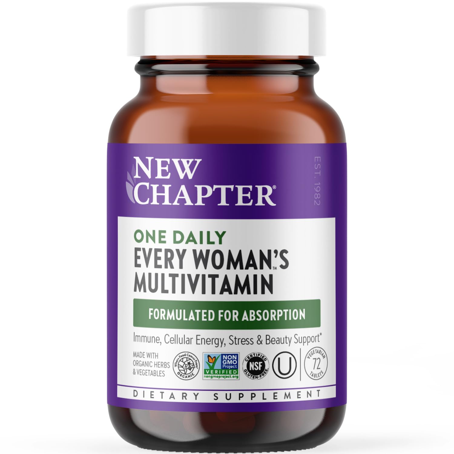 New Chapter Women’s Multivitamin, Iron, B6, B12, Biotin for Hair Growth, D3, Vit C, Zinc for Immune & Stress Support, Gentle on an Empty Stomach, One Daily, Non-GMO, Gluten-Free, 18+, 72 Tablets New Chapter buy supplements canada