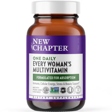 New Chapter Women’s Multivitamin, Iron, B6, B12, Biotin for Hair Growth, D3, Vit C, Zinc for Immune & Stress Support, Gentle on an Empty Stomach, One Daily, Non-GMO, Gluten-Free, 18+, 72 Tablets New Chapter buy supplements canada