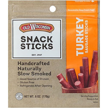 Old Wisconsin Turkey Sausage Snack Sticks, Naturally Smoked, Ready to Eat, High Protein Old Wisconsin buy supplements canada