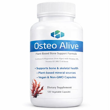 AIFBENK Osteo Alive Bone Support, with Plant-Based Calcium & Magnesium (from Algae), Vitamin D3 (from Lichen), Vitamin K2 (MK-7), Boron & BioPerine, Helps Support Bone & Skeletal Health AIFBENK buy supplements canada