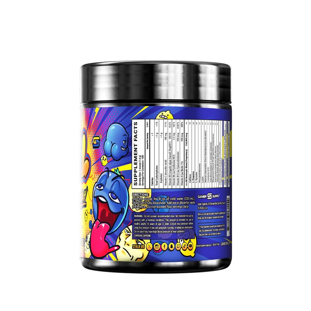 Gamer Supps GG Energy - BBL by Clooless (100 Servings) - Keto Friendly Gaming Energy and Nootropic Blend, Sugar Free + Organic Caffeine + Vitamins + Immune Support, Powder Drink Gamer Supps buy supplements canada