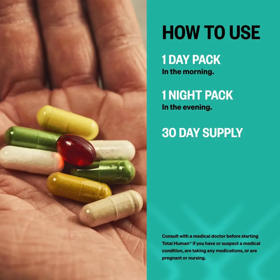 ONNIT Total Wellness & Performance Bundle: Total Human Multivitamin Packs (30-Day Supply) + Creatine Monohydrate Powder (30 Servings) ONNIT buy supplements canada