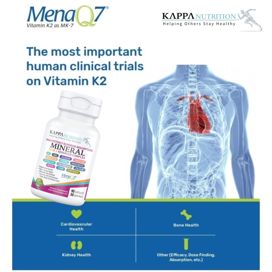 KAPPA NUTRITION (90 Capsules,Vitamin K2, Vitamin D3, Zinc, Selenium, Vanadium, Copper, Manganese, Potassium, Molybdenum, Calcium, Chromium, Iodine, Boron, KAPPA NUTRITION buy supplements canada