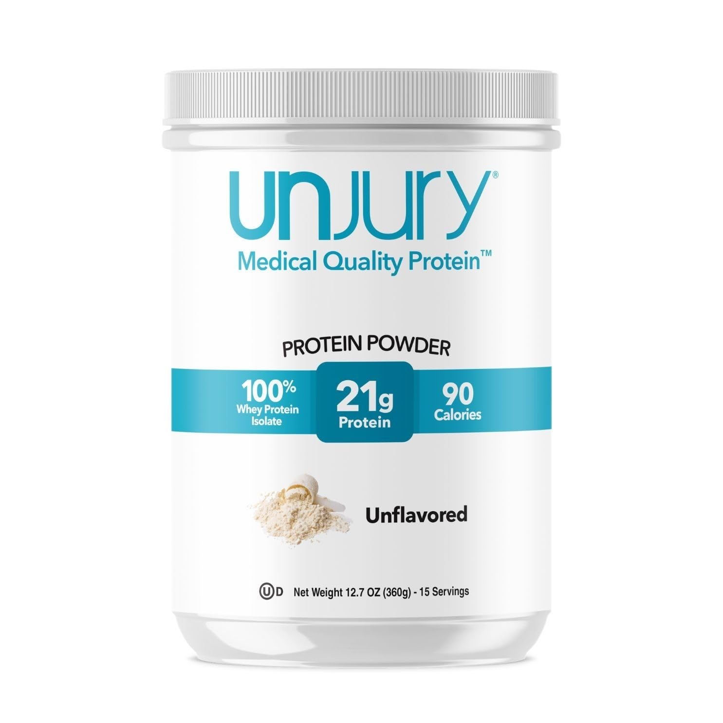 Unjury Unflavored Protein Powder | 21g 100% Whey Isolate Protein Powder | Unflavored Whey Protein Powder | Low Carb and Sugar Free Whey Protein Isolate | Gluten Free Unjury buy supplements canada