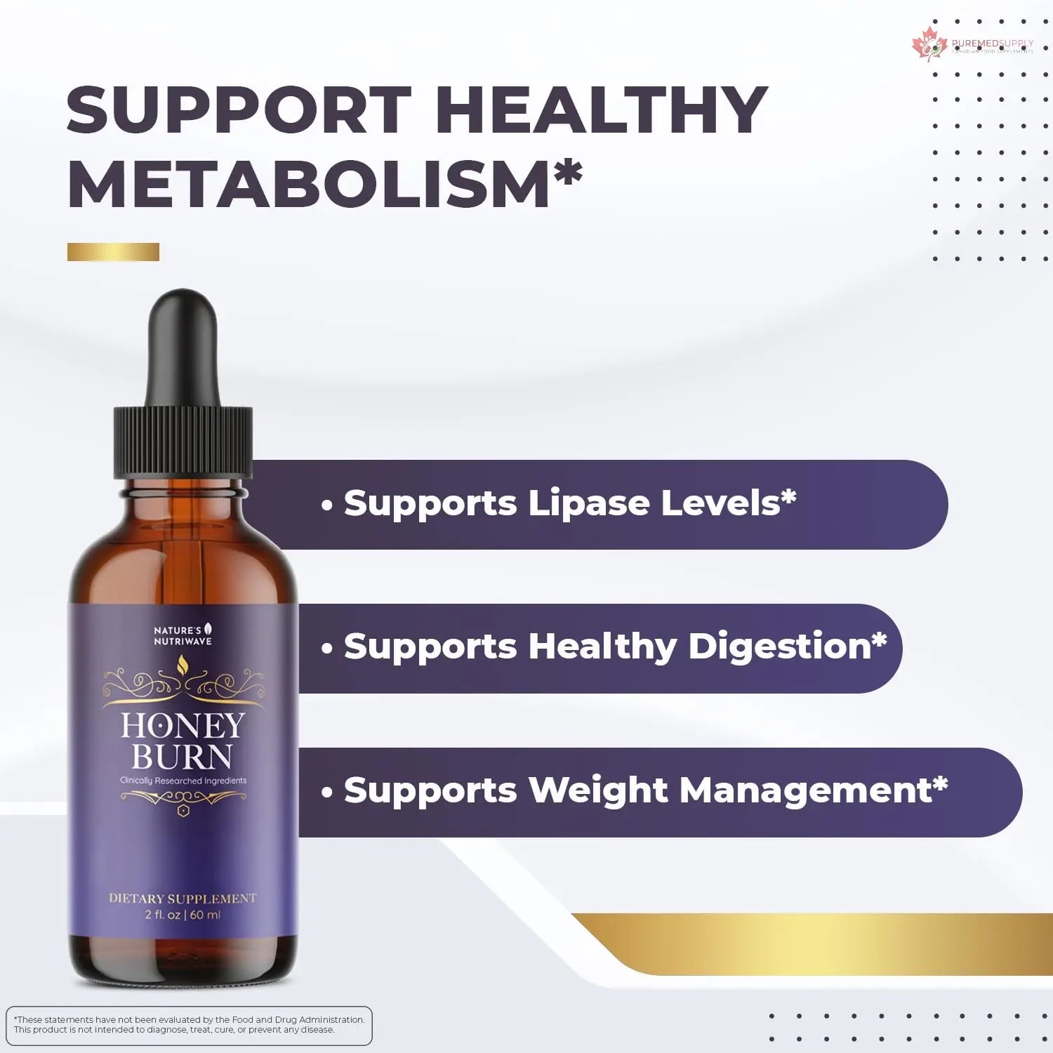 HoneyBurn Purple Honey – Natural Daily Supplement with 11 Plant & Bee-Based Ingredients – Supports Healthy Digestion & Balanced Body Routine – 60 ml, 30 Servings, 1 Month Supply Nature’s NutriWave buy supplements canada