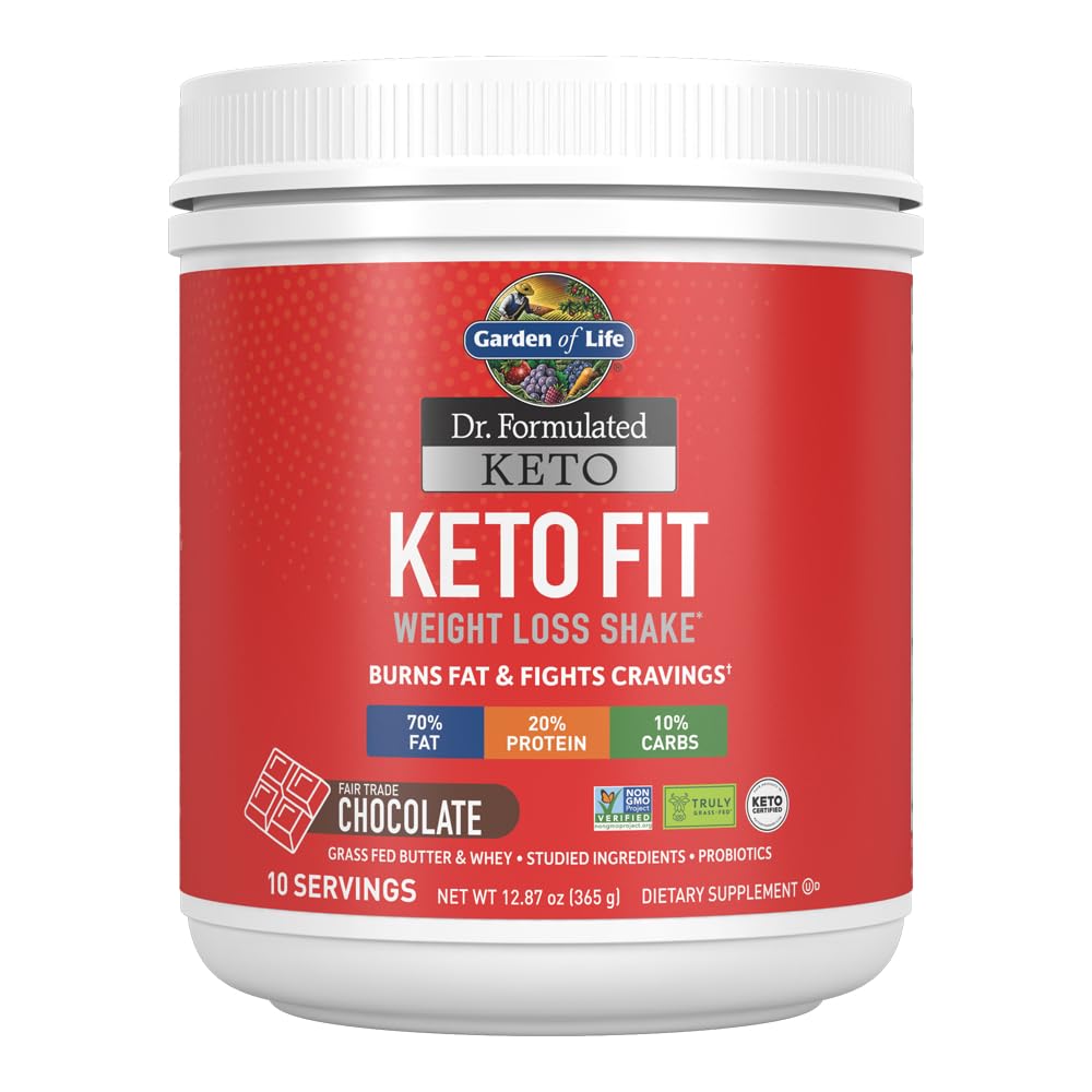 Garden of Life Dr. Formulated Keto Fit Weight Loss Shake - Chocolate Powder, 10 Servings Garden of Life buy supplements canada
