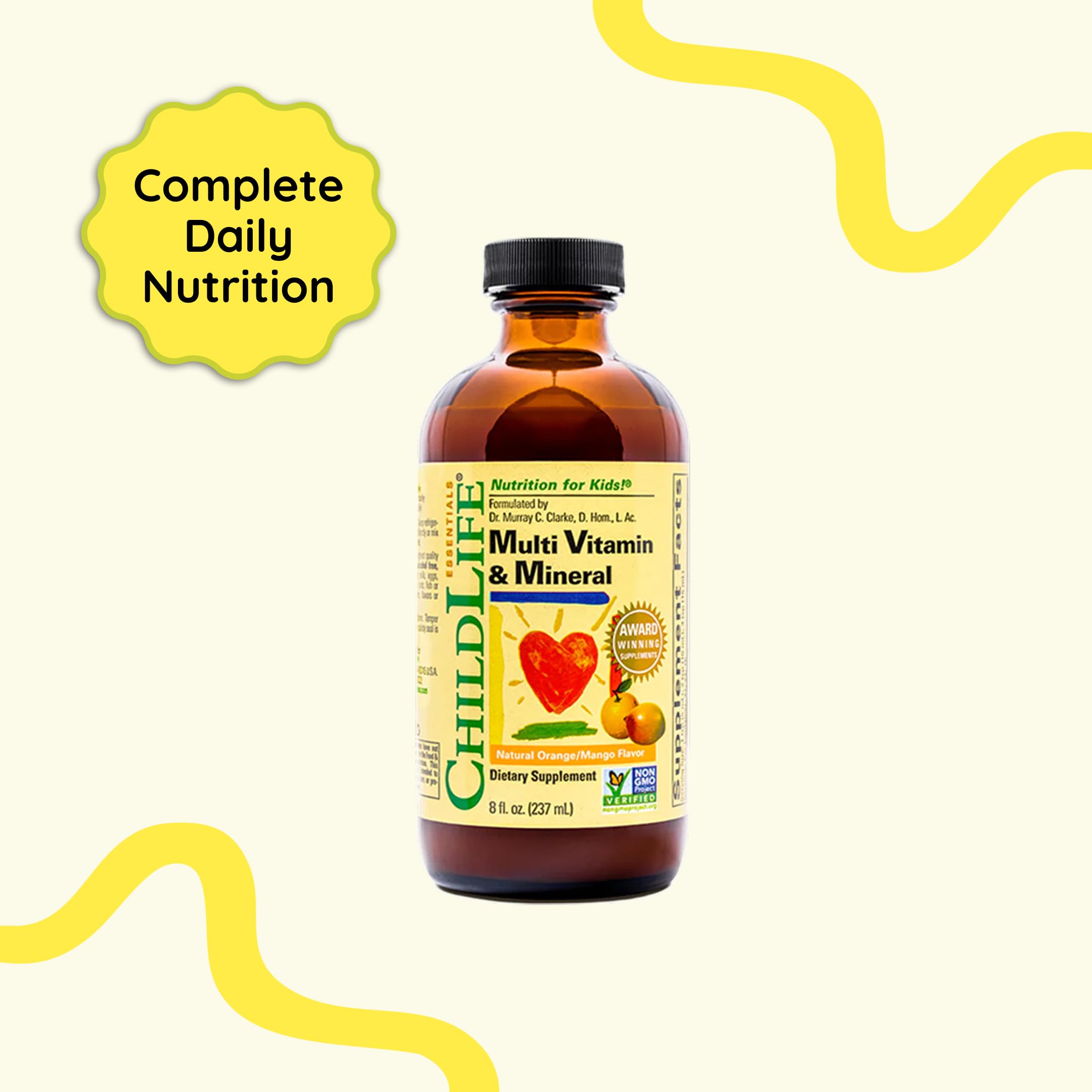 CHILDLIFE ESSENTIALS Kids Multivitamin & Mineral - Kids Vitamins, Liquid Multivitamin for Kids, Toddler Multivitamins, Liquid Vitamins, Baby Multivitamin - Natural Orange & Mango, 8 Fl Oz (Pack of 1) CHILDLIFE ESSENTIALS buy supplements canada