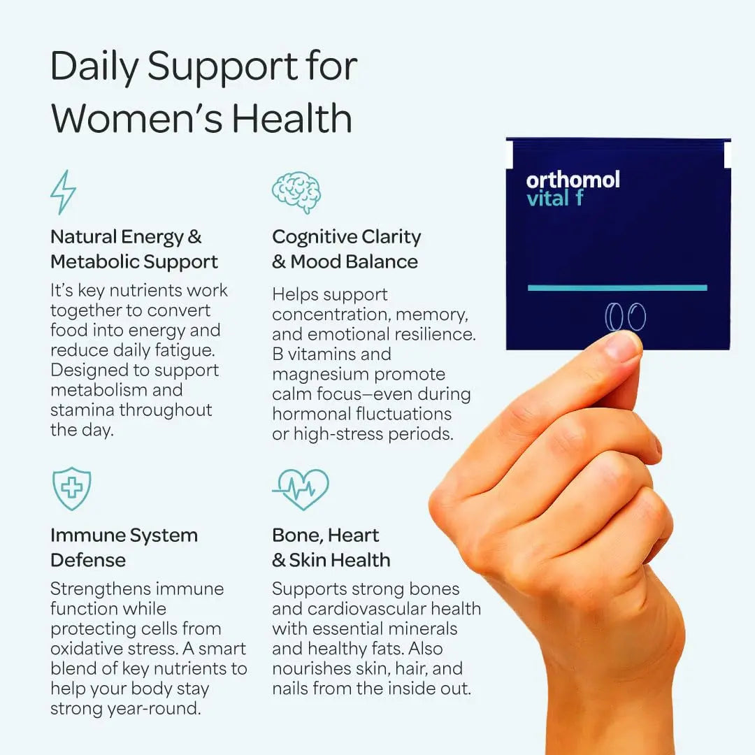 Orthomol Vital F Powder & Tablet Packet, Women's Multivitamin, 30-Day Supply, Vitamins A, B, C, D, E, K, Calcium, Iodine, Omega-3… Orthomol buy supplements canada
