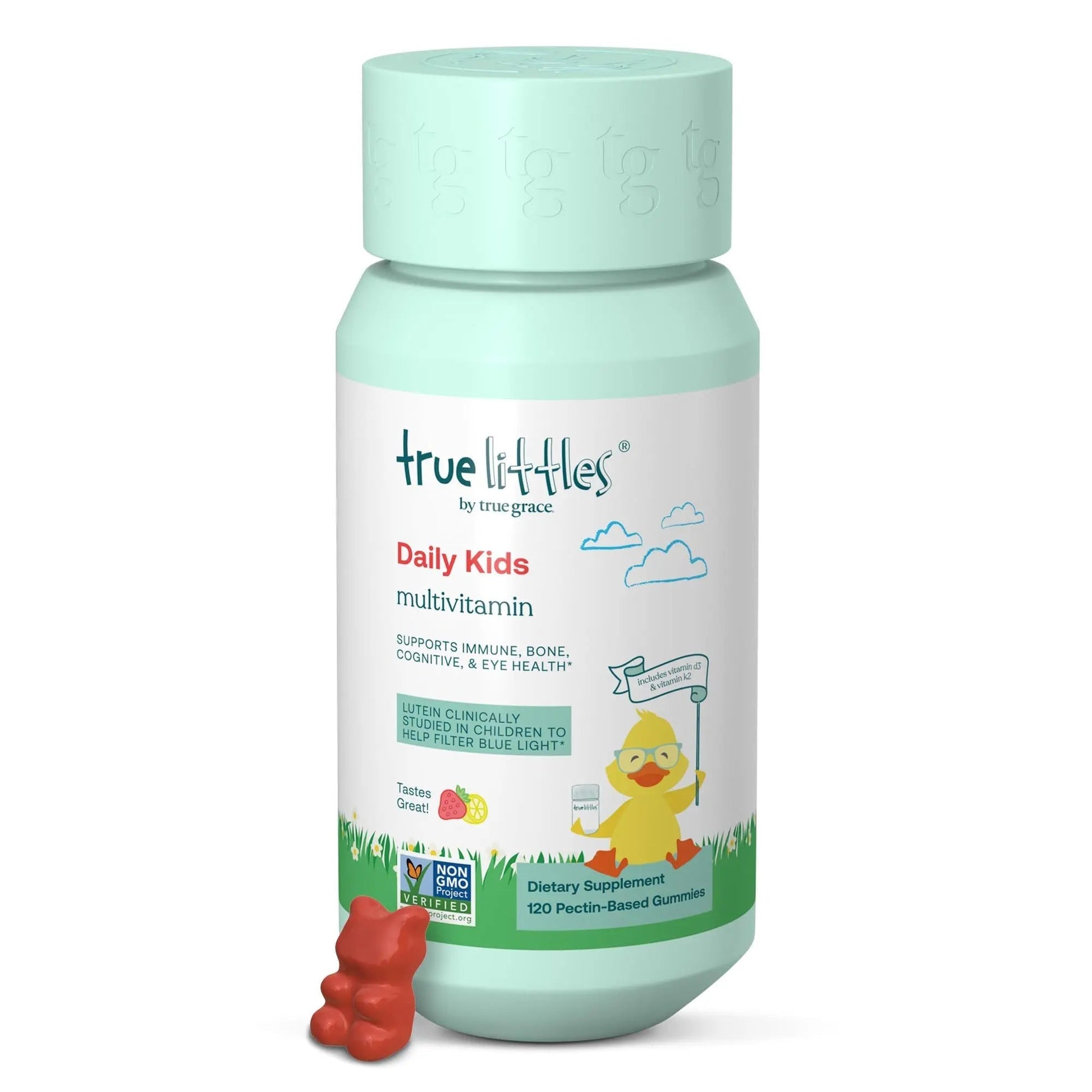 True Grace True Littles Daily Kids Multi - 120 Pectin Gummies - Immune, Cognitive, Bone & Eye Support - Clinically Studied Lutemax Kids Lutein True Grace buy supplements canada