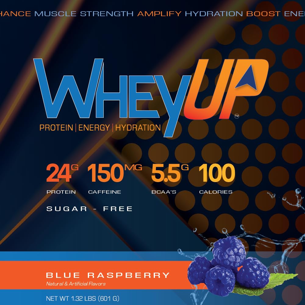 WheyUP Clear Whey Isolate Protein Powder, Blue Raspberry - 150mg Caffeine - 20 Servings WheyUP buy supplements canada