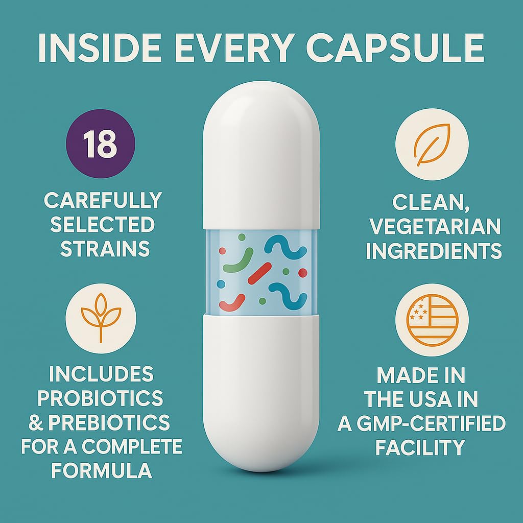 Organic Excellence Probiotics for Women – 30 Billion CFU 18 Strains Prebiotics & Sporebiotics – Gut, Vaginal, Digestive, Immune & Urinary Tract Support – 30 Capsules Organic Excellence buy supplements canada