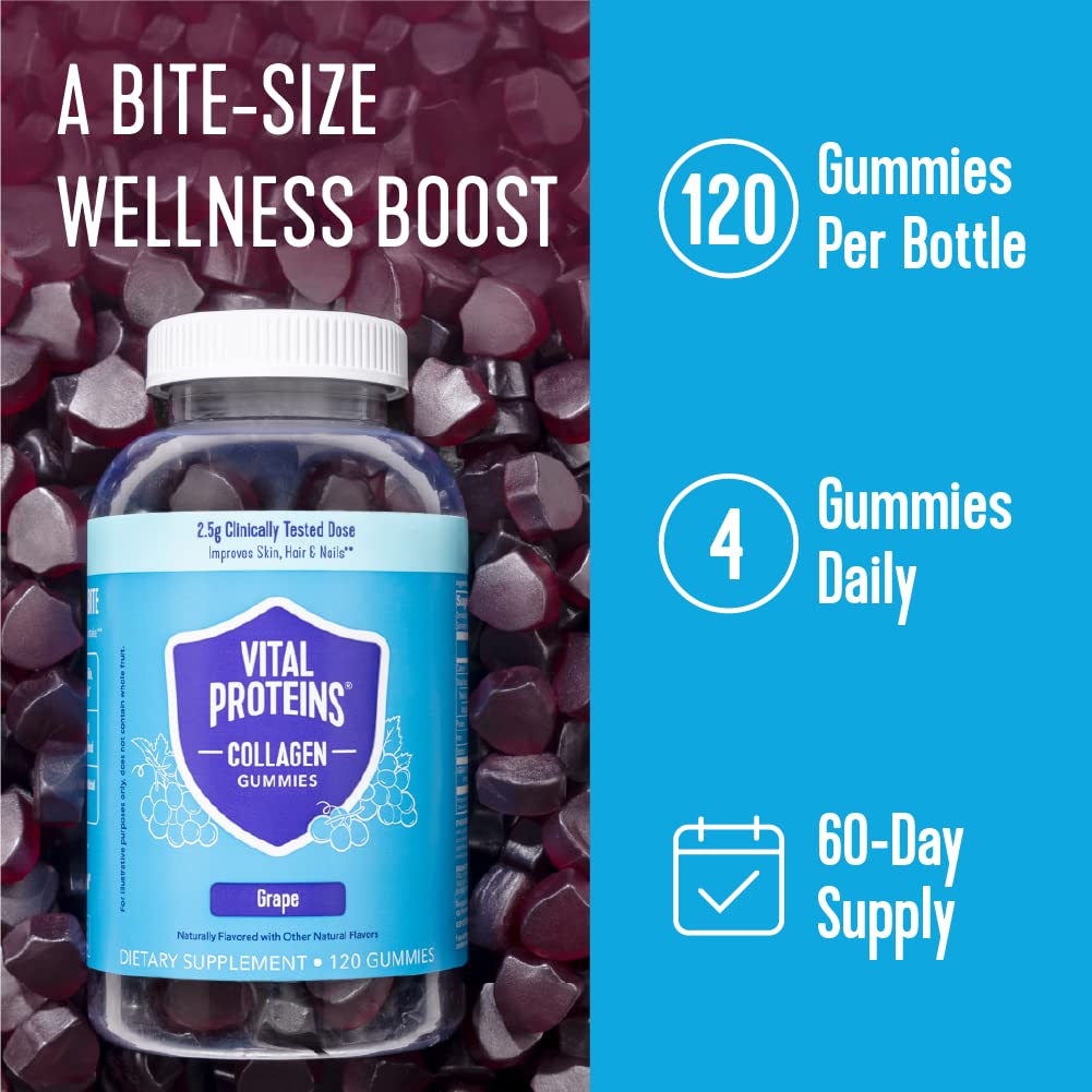 Vital Proteins Collagen Gummies, 2.5g of Clinically-Tested Collagen for Hair, Skin, Nails Vital Proteins buy supplements canada