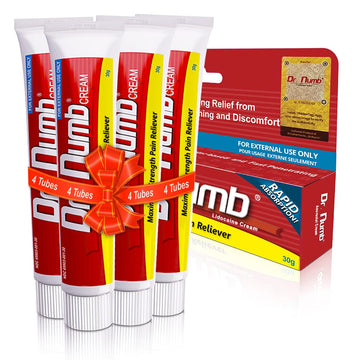 Dr. Numb 5% Lidocaine Numbing Cream, Fast-Acting Maximum Strength Topical Anesthetic Pain Relief Burn Itch Numb Cream with Vitamin E for Hemorrhoid Treatment, Local and Anorectal Uses - 30g 4 Pack Dr. Numb buy supplements canada