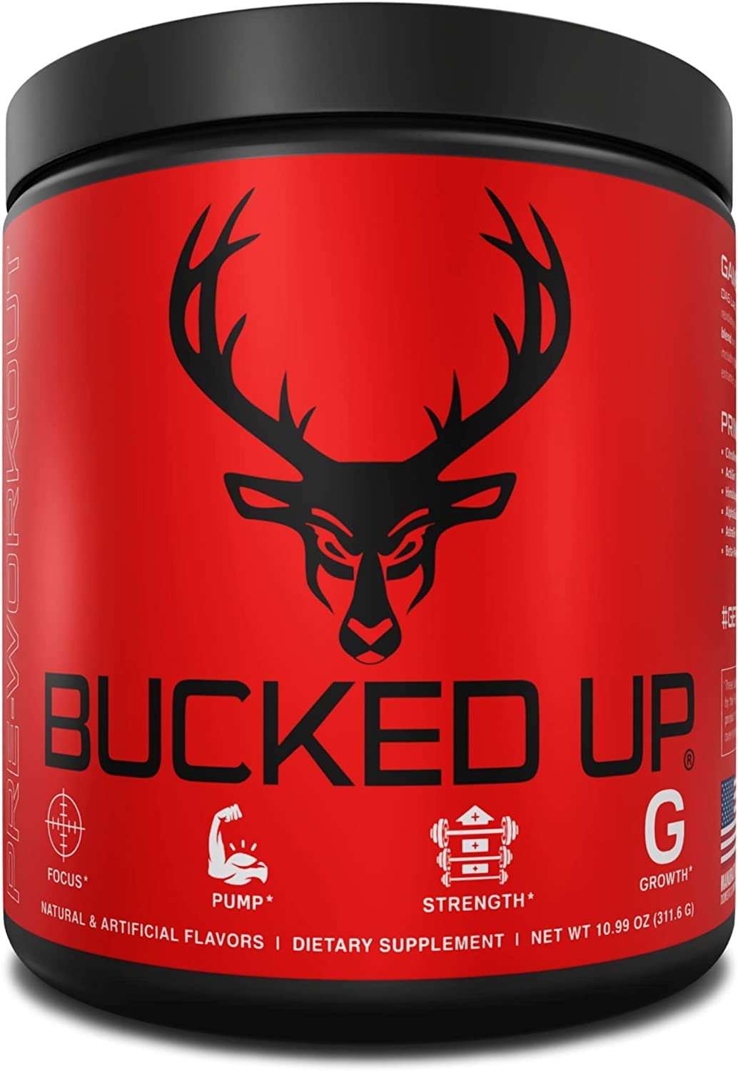 Bucked Up Pre Workout - Best Tasting - 6 Grams Citrulline, 2 Grams Beta Alanine Non Proprietary Blend, Powder (Strawberry Kiwi) Bucked Up buy supplements canada