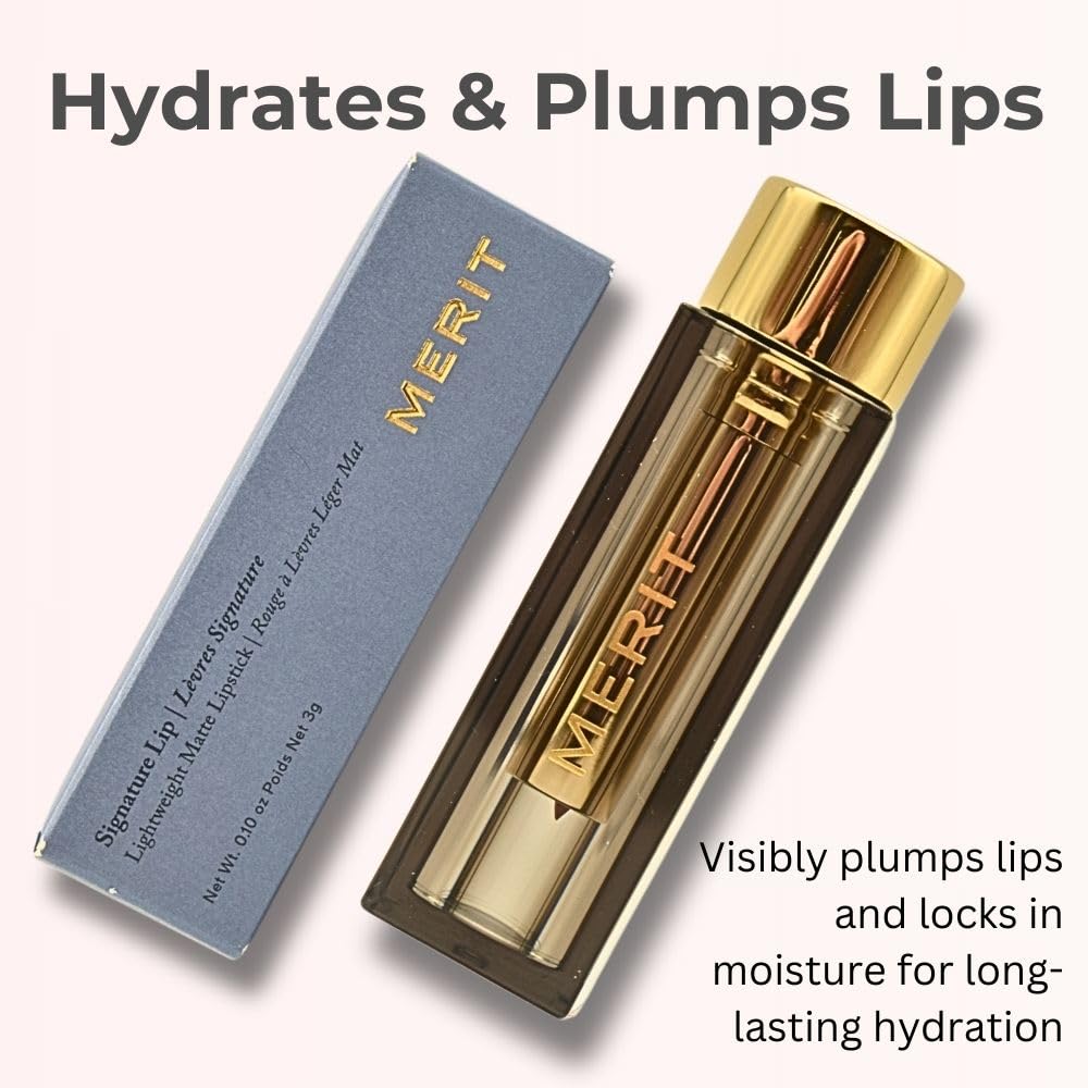 Merit Signature Lip Lightweight Matte Lipstick - 0.10 oz / 3 g (Classic (neutral), standard) Merit buy supplements canada