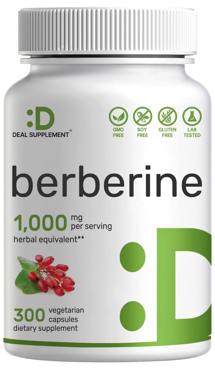 Berberine Supplement, 1,000mg Per Serving, 300 Veggie Capsules – 97% Pure Berberine DEAL SUPPLEMENT buy supplements canada