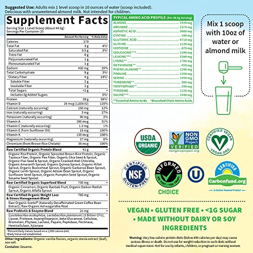 Garden of Life Raw Organic Fit Vegan Protein Powder Original, 28g Plant Based Protein Garden of Life buy supplements canada