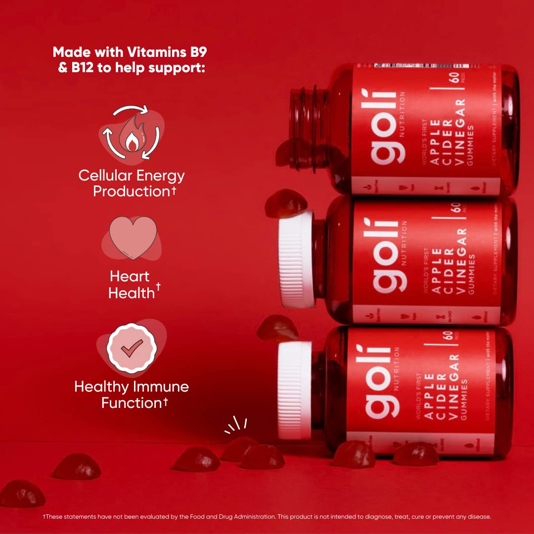 Goli Nutritional Supplement, Apple Cider Vinegar Gummy Vitamins Nutrition, 2 Pack Goli buy supplements canada