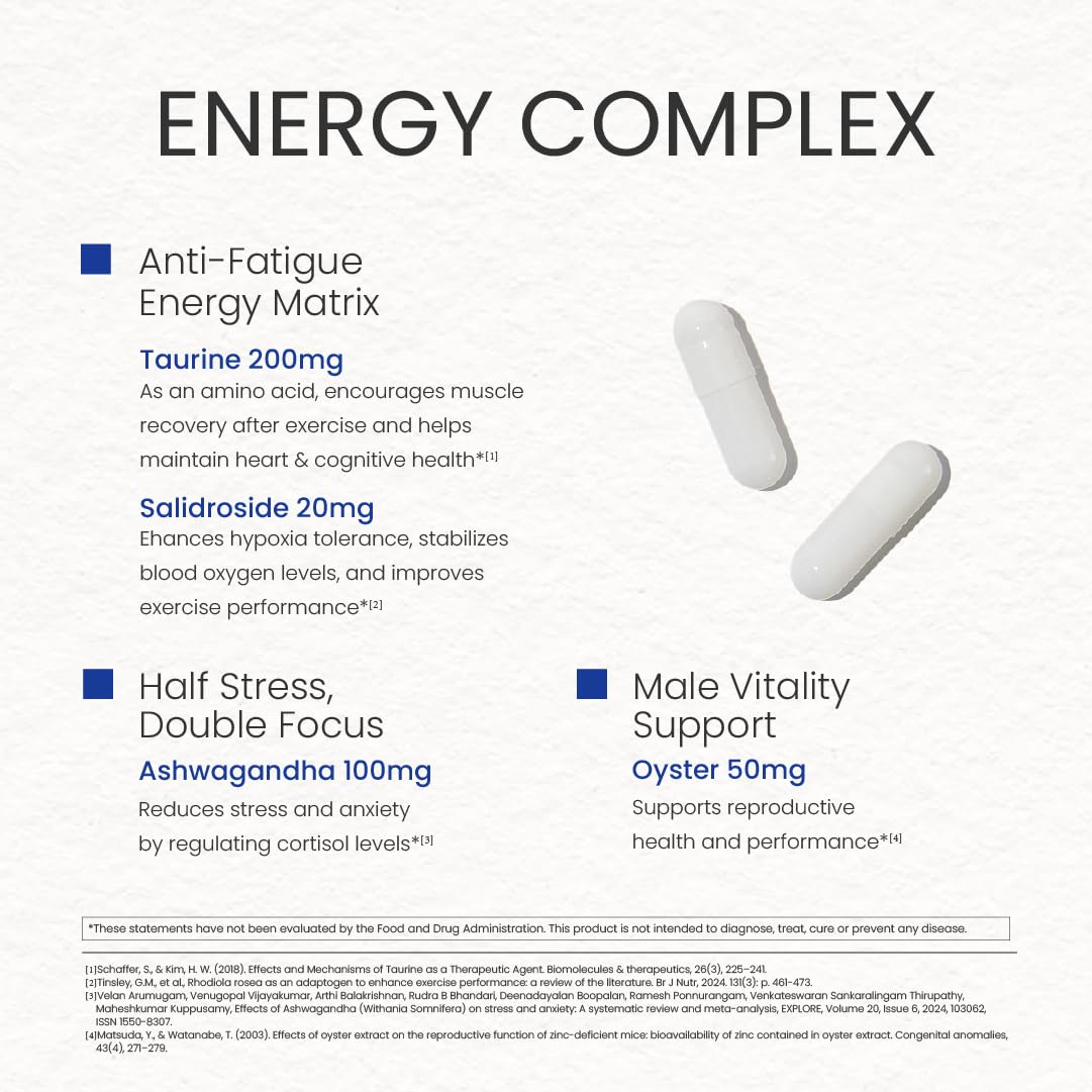 NEUMINA Men's Energy & Immune Complex, Energy Production, Fatigue Relief, Stress Support, Immune Health, Non-GMO, Made in USA, 90 Servings NEUMINA buy supplements canada