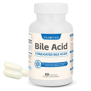 Florvyn Conjugated Bile Acid Supplement 1000mg – Supports Fat Digestion & Absorption of Fats & Fat-Soluble Nutrients, Gut Comfort & Nutrient Utilization, 60 Capsules, 30 Day Supply Florvyn buy supplements canada
