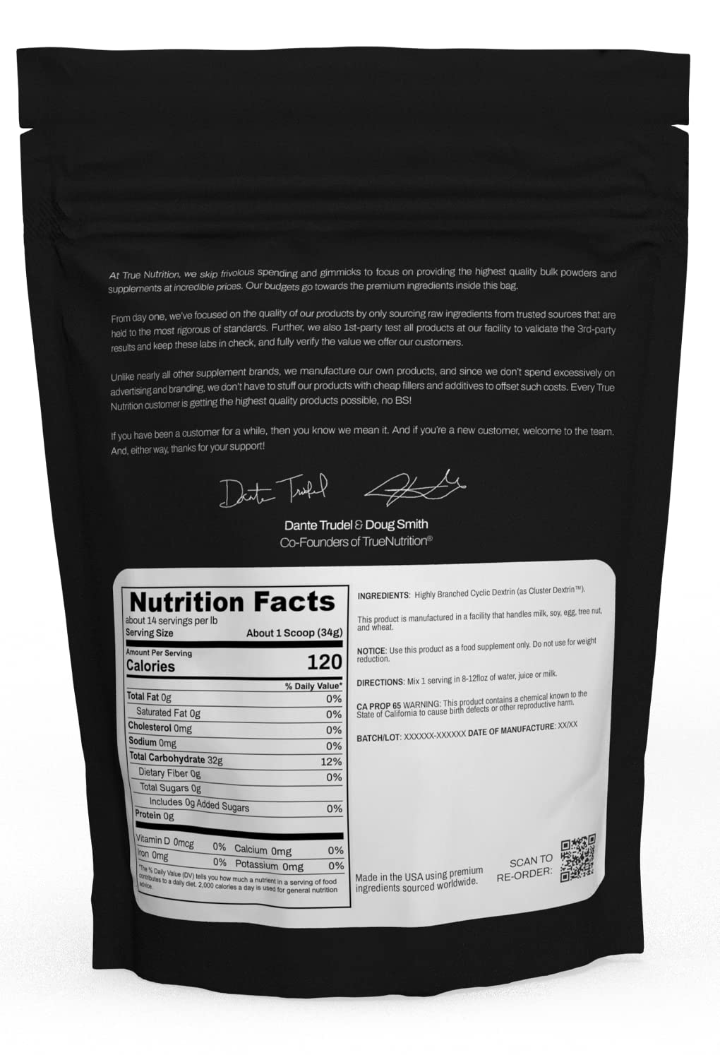 True Nutrition - Highly Branched Cyclic Dextrin - Carbohydrate Powder for Sustained Intra-Workout Energy, Enhanced Post-Workout Muscle Recovery True Nutrition buy supplements canada