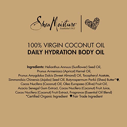 SheaMoisture Daily Hydration Body Oil Virgin Coconut Oil For Dry Skin Paraben Free 8 oz Shea Moisture buy supplements canada