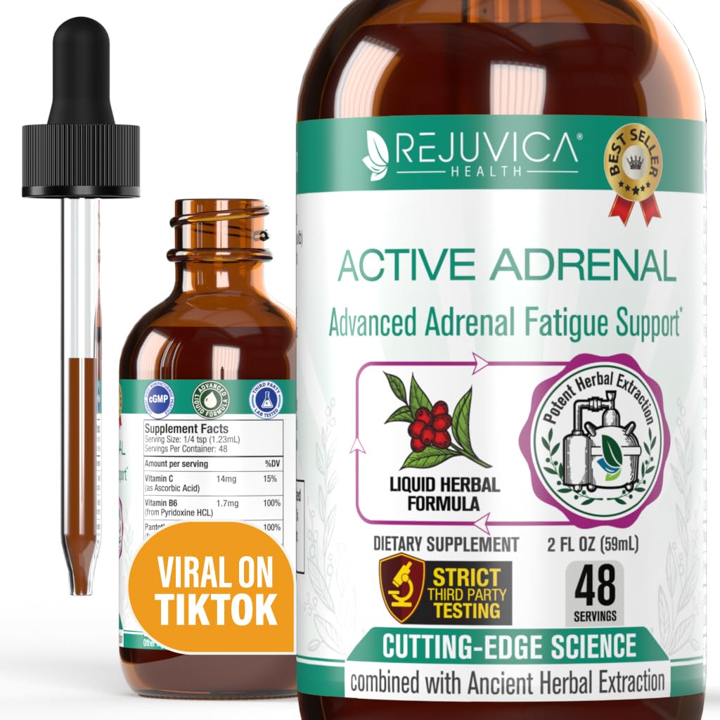 Active Adrenal - Advanced Adrenal Support Tincture - Liquid Delivery for Better Absorption Rejuvica Health buy supplements canada