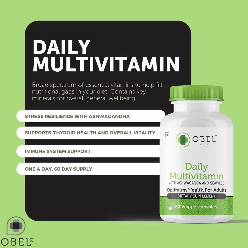 obel Daily Multivitamin | with Ashwaganda and Seaweed | Optimum Health for Adults obel buy supplements canada