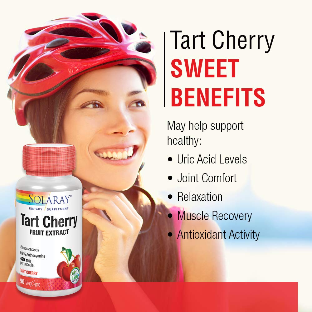 Solaray Tart Cherry Fruit Extract 850 mg - Tart Cherry Supplement with Antioxidants, Fruit Juice Extract with Flavonoids - 90 VegCaps SOLARAY buy supplements canada