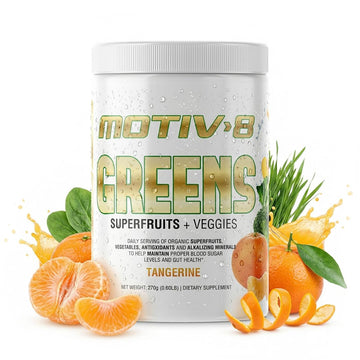 Motiv-8, Greens Superfruits & Veggie Superfood Powder Supplement, Antioxidant, Fiber, Sugar-Free, 30 Servings (Tangerine, 30 Servings) Motiv-8 buy supplements canada