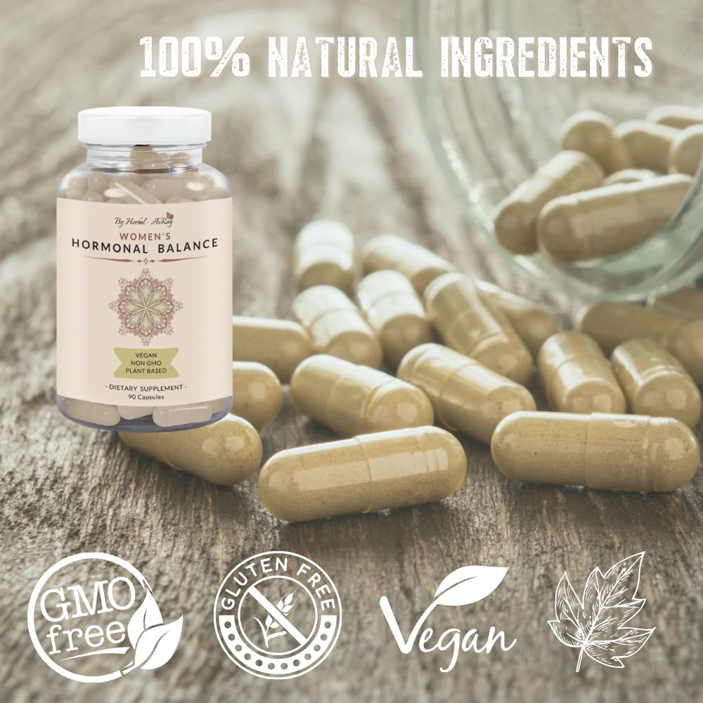 Hormone Balance for Women – Natural Female Energy & Mood Pills – Hot Flashes Menopause Relief Supplement with Vitex Chasteberry, Dong Quai, Maca Root Powder, Ginseng – 90 Veggie Capsules Herbal-avRay buy supplements canada
